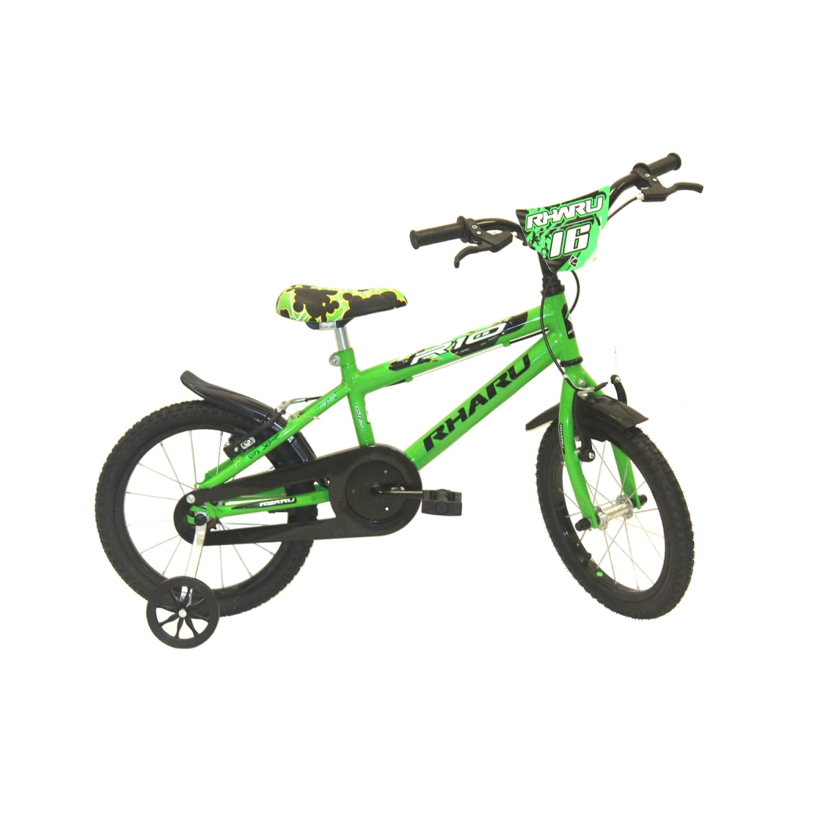 Bicicleta infantil verde com rodinhas
