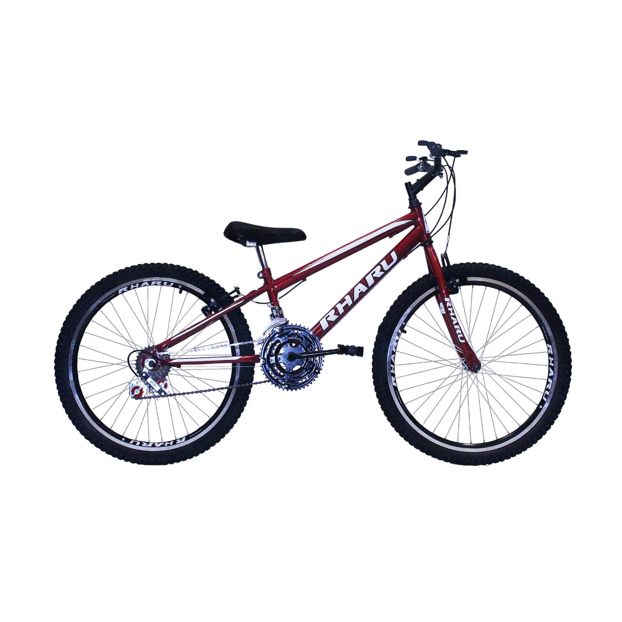 Bicicleta MTB juvenil vinho com câmbio