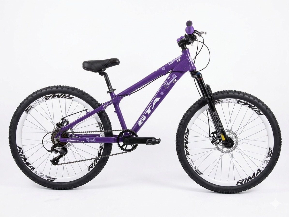 Bicicleta MTB adulto GTS roxa freio disco suspensão